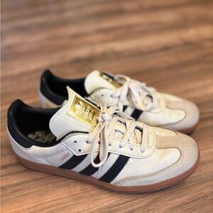 Adidas OG Samba Cream and Black Sneakers